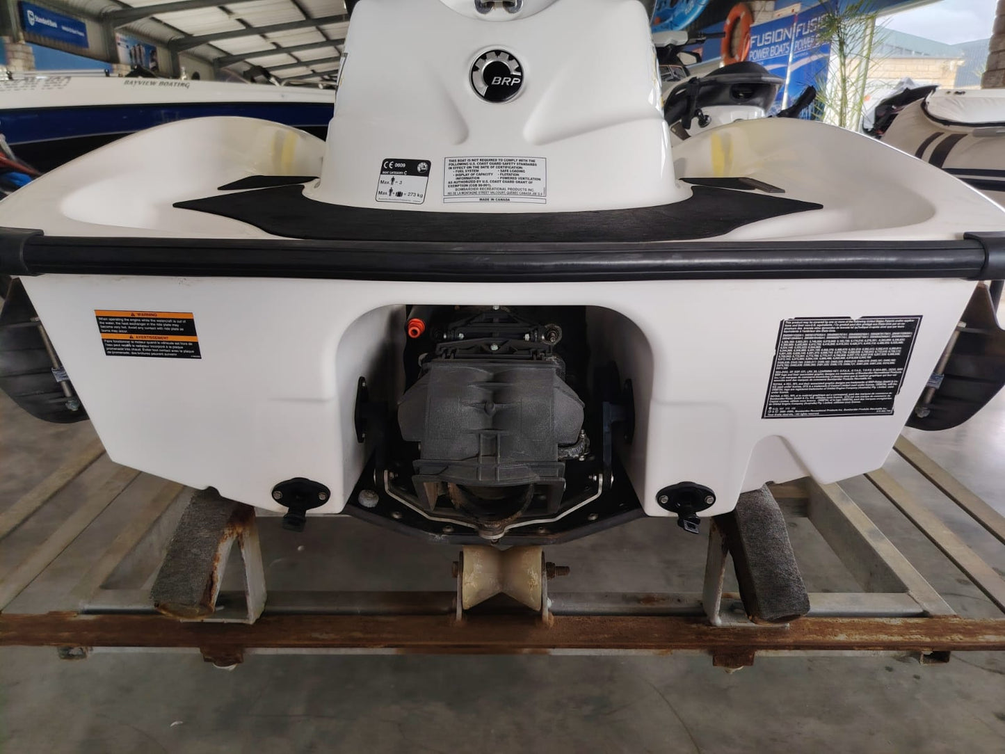 Sea-Doo GTI 130 engine and rear platform view