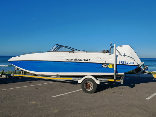 2019 Sunsport 2050 with 200hp Mercury 4-stroke