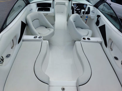 Sensation 22SX interior seating and storage layout

