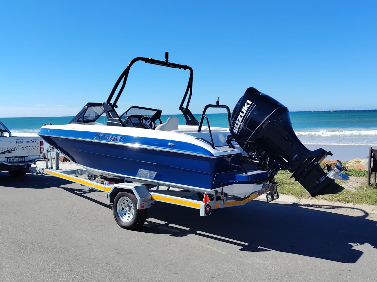 Odyssey 595 Boat with 200HP Suzuki 4-Stroke | Wakeboard Tower Performance Boat