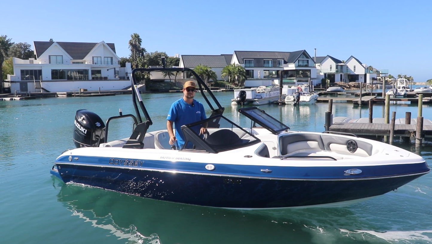 Odyssey 595 Boat with 200HP Suzuki 4-Stroke | Wakeboard Tower Performance Boat