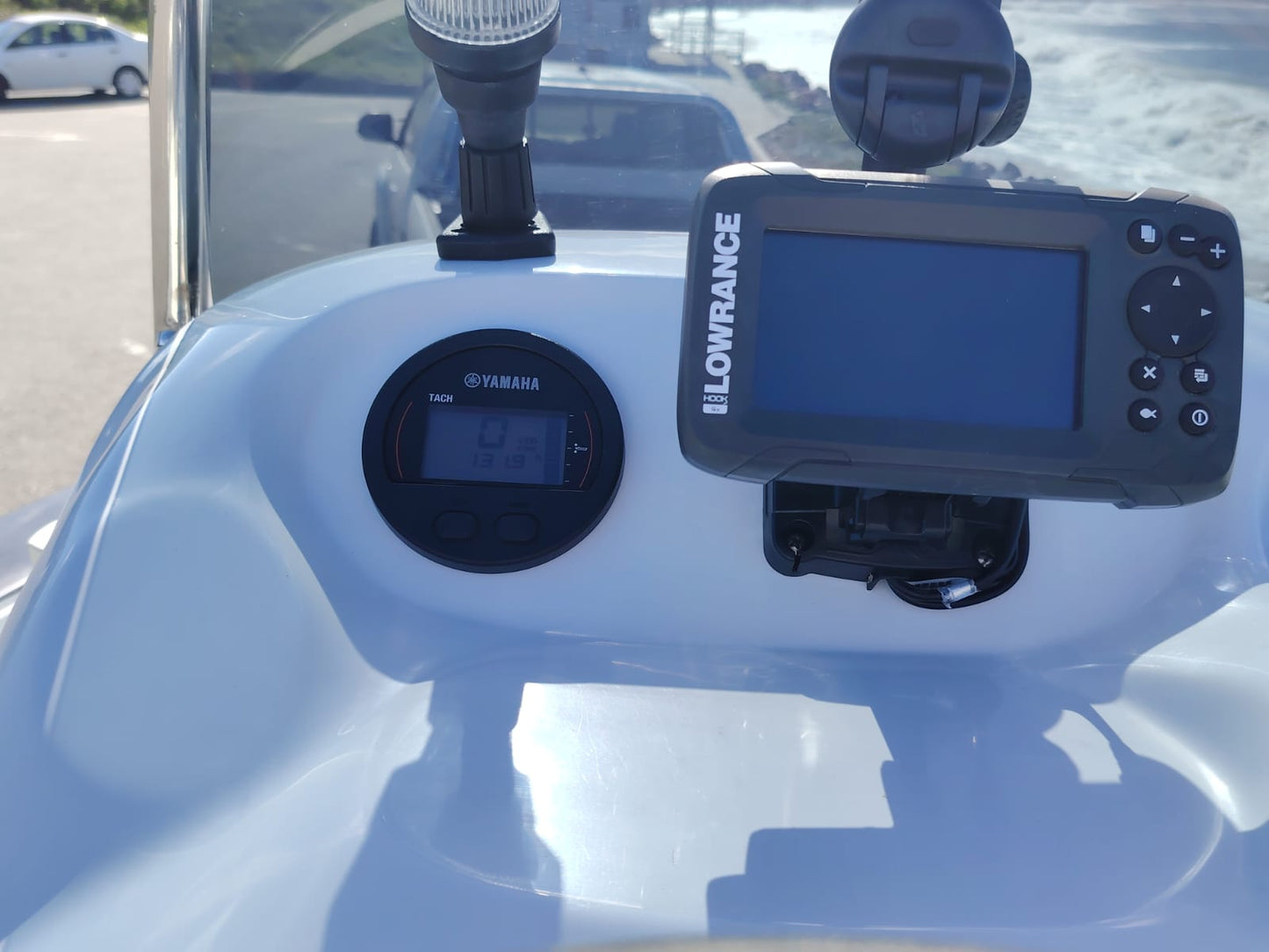Indigo 450CC fishing boat with Lowrance Hook 4x fish finder

