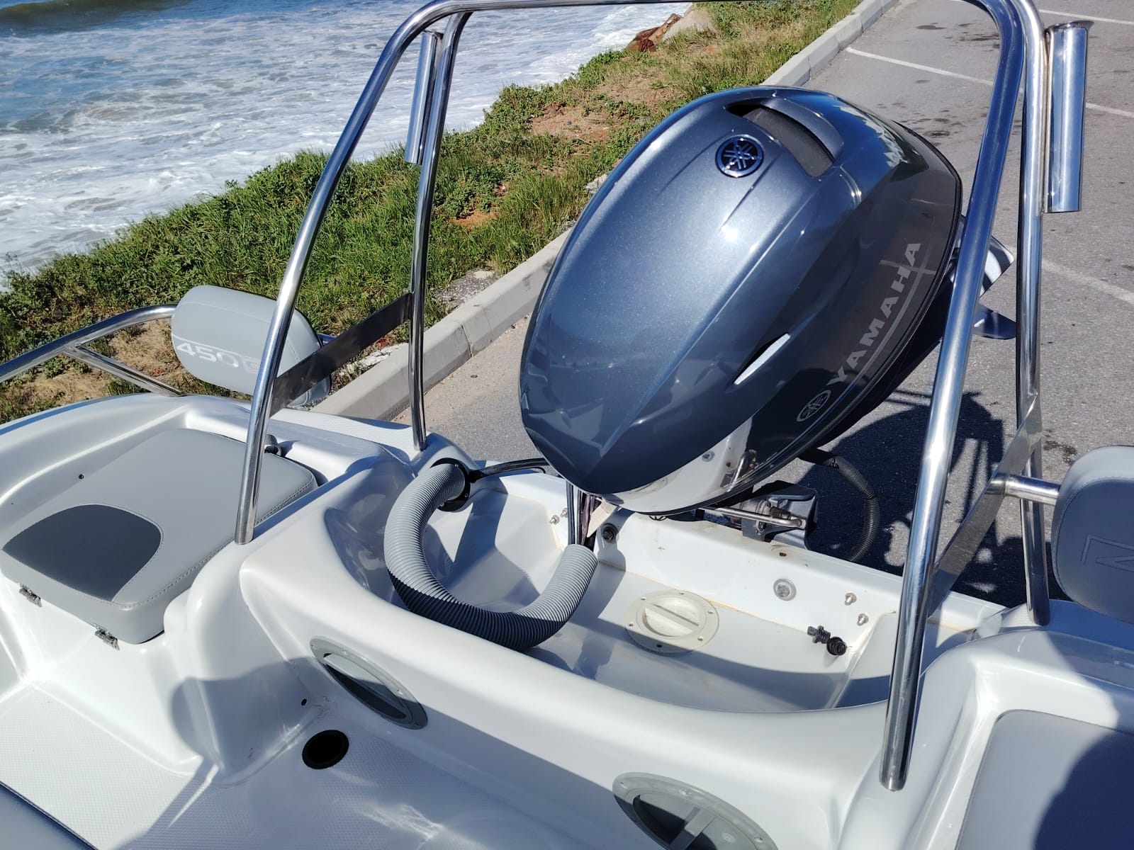 Indigo 450CC center console boat with Yamaha 70HP outboard 4