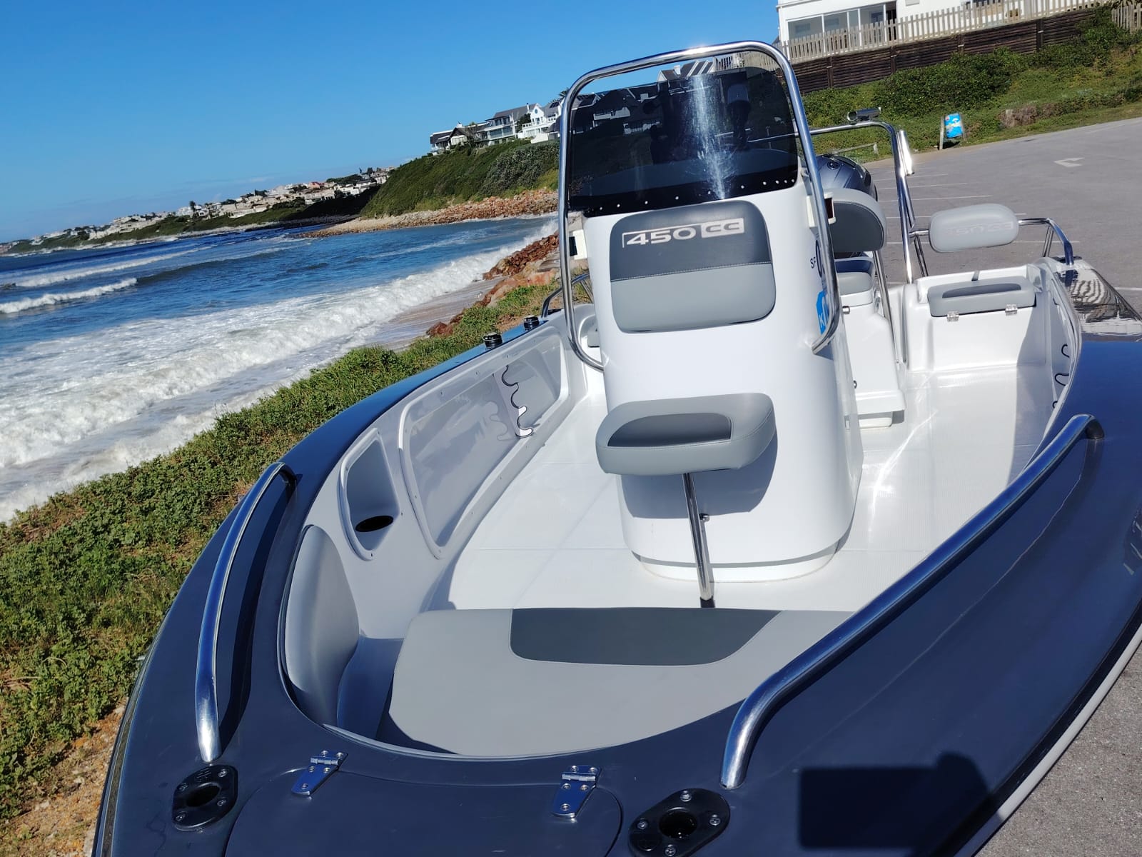 Yamaha powered Indigo 450CC marine fishing boat on water
