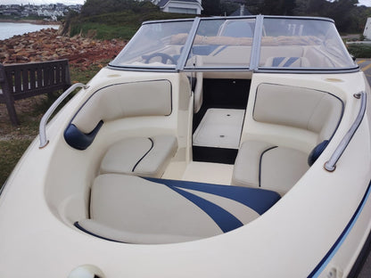 Fazer ski boat with Yamaha 115HP outboard on trailer 2